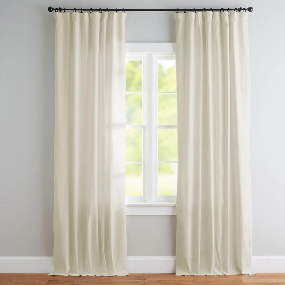 Pottery Barn Linen Blend Curtain Panels in Ivory